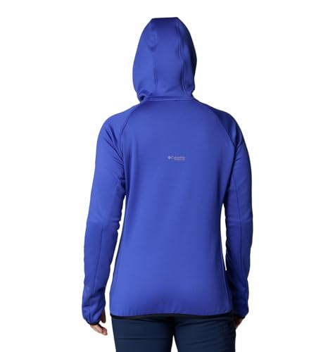 Columbia Womens Triple Canyon Grid Fleece Hooded Full Zip Jacket, Clematis Blue, L