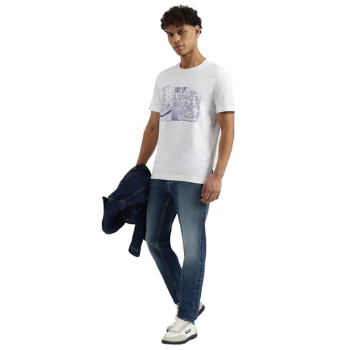 UNITED COLORS OF BENETTON Washed Skinny Jeans (Size: 30)-25P4MBOO1101I901 Blue