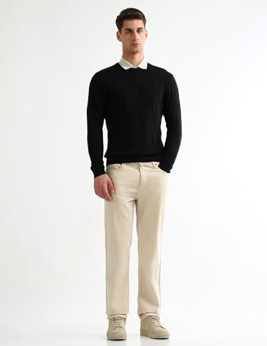 Arrow Men's Regular Fit Textured Sweater