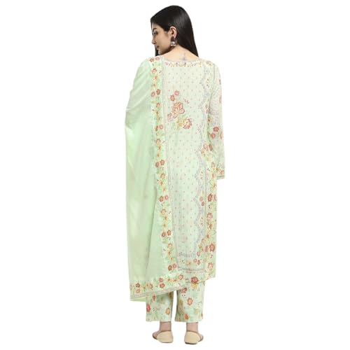 BIBA Women Pista Green Modal Blend Straight Kurta Set_36