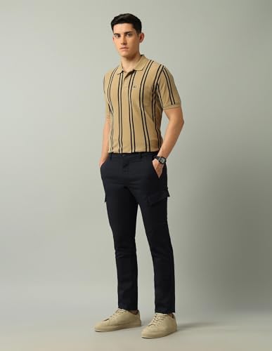 Arrow Sport Men's Slim Fit Mid Rise Trouser