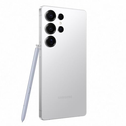 Samsung Galaxy S25 Ultra 5G AI Smartphone (Titanium Whitesilver, 12GB RAM, 256GB Storage), 200MP Camera, S Pen Included, Long Battery Life