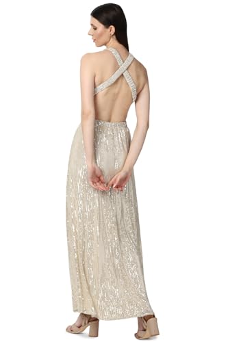 FOREVER 21 women's Polyester Classic Maxi Dress (451016_Beige