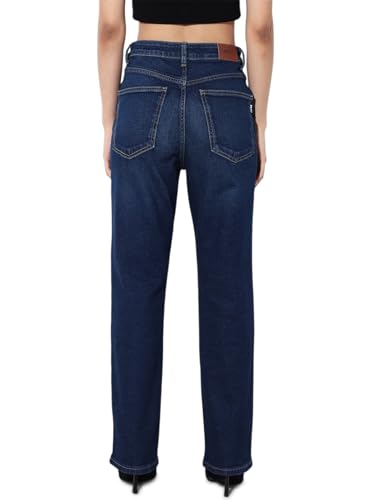ONLY Women's Straight Fit Mid Rise Blue Jeans