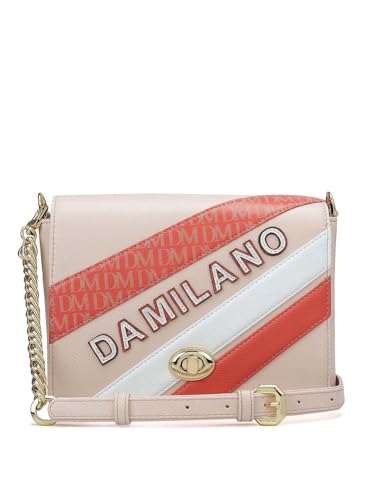 Da Milano Genuine Leather Pink Sling Bag (01603) (Small)