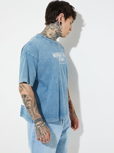 Max Men's Regular Fit T-Shirt (UBSKHS72509B_Blue