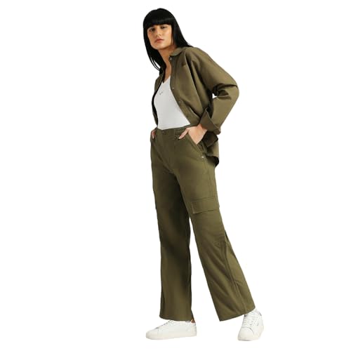 Pepe Jeans Women's Regular Casual Pants (PL211790_Light Green_Dark