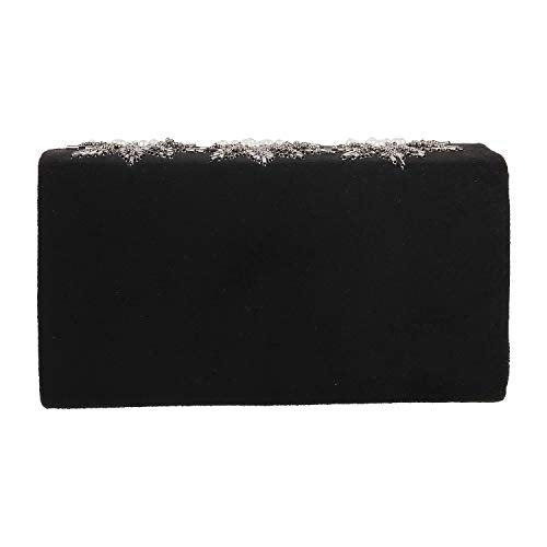 Mochi Womens Synthetic Black Box Clutch (One Size)