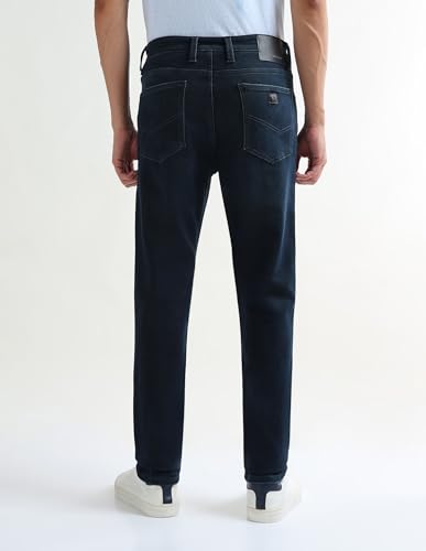 Arrow Newyork Men's Soho Slim Tapered Fit Stone Washed Jeans