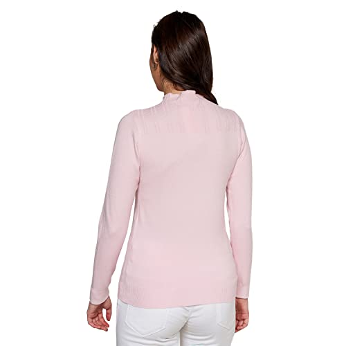 AND Women's Regular Fit Tunic Shirt (FW22AB077TFK_Pink XL)