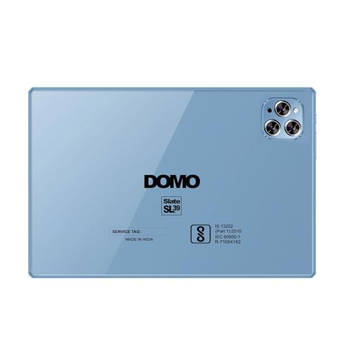 DOMO Slate SL39 10.1-Inch 4G Tablet PC, 4GB RAM + 32GB inbuilt Storage,1TB Expandable, Dual SIM Slot, Bluetooth, Octa Core CPU, GPS, [Blue]