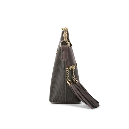 Lavie Mono Tiara Synthetic Zipper Closure Women's Sling Bag (CHOCOLATE, MEDIUM)