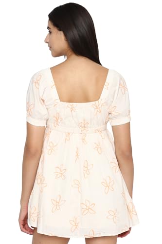 American Eagle women's Cotton A-Line Mini Dress (WES0397173106_Cream