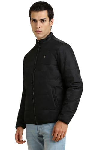 Allen Solly Men Black Solid Full Sleeves Casual Jacket