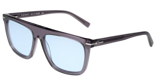 Tommy Hilfiger men's Transparent Grey-Blue Square Sunglasses TH2657 C4