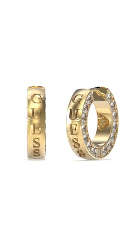 GUESS Circle Lights Gold-Plated Stainless Steel Earrings For Women | Hypoallergenic | Lightweight & Durable | Perfect For Gifting