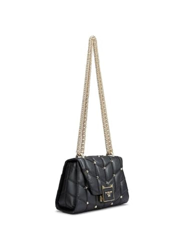 Da Milano Genuine Leather Black Shoulder Bag (10156S) (Small)