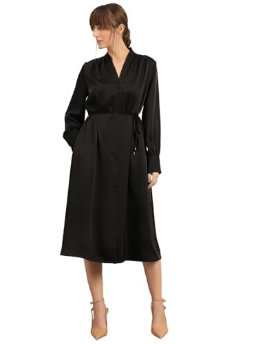 VERO MODA Womens Midi Dress Jet Black