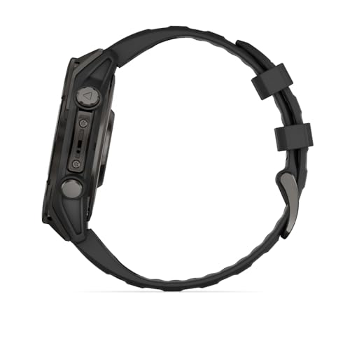 Garmin Fenix 8 47Mm,AMOLED,Saph,Crbngryti/Blk,Blk/Pebblegrybnd, Black