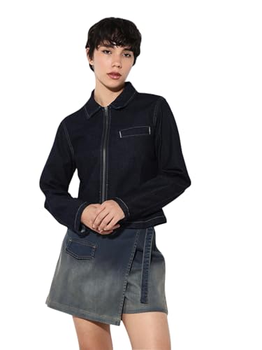 ONLY Women's Regular Fit Blue Jacket