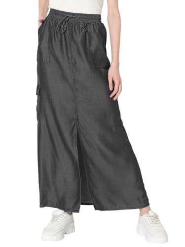 Vero Moda Viscose Western Skirt Black