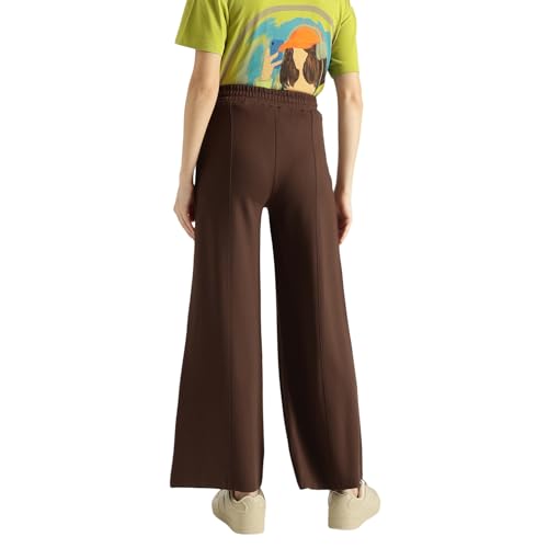 United Colors of Benetton Solid Pants (Size: M)-25A3PUWDLG24I23N Brown