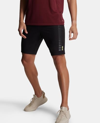 Jockey Men's Regular Fit Shorts (SP19_Black_L)