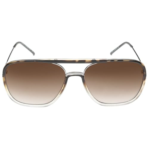 French Connection|Brown Full Frame Square Sunglasses|100% UV Protected (Uv 400) Brown Gradient Lens|Men's|Large|FC 7623 C3 58 S