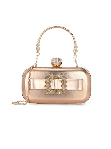TOOBA Women's Copper Handicraft Beautiful Bling Box Clutch Bag for Wedding, Banquet, Gift Family, & Friends