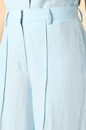 Allen Solly Women's Regular Casual Pants (AHTFWRGFZ87498_Light Blue