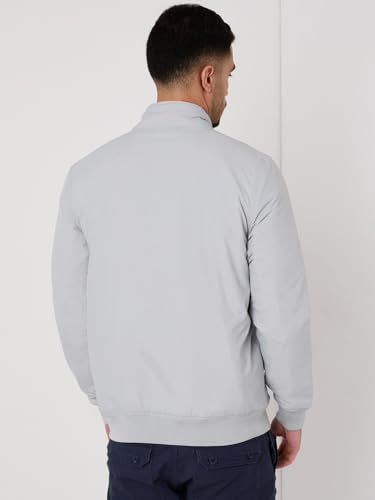 Wildcraft Men Sierra Solid Nylon Blend Collored Casual Quilted Jacket, Full Sleeve - Regular fit, Silver, S