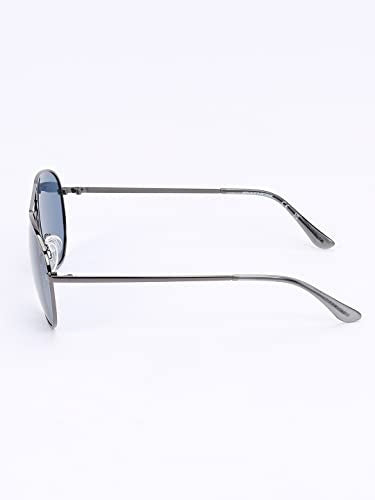 Skechers Men Aviator Grey Polarization Sunglasses, large
