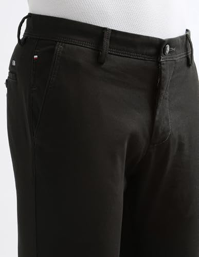 Arrow Sports Men's Slim Casual Pants (ASAKTR2676_Dark Brown