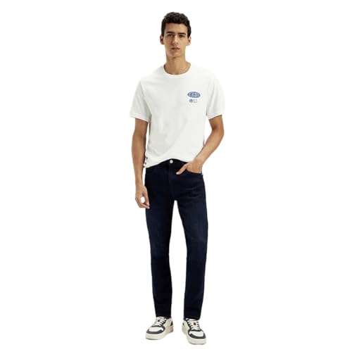 Levi's Men's Dark Indigo Tapered Fit Mid Rise Jeans