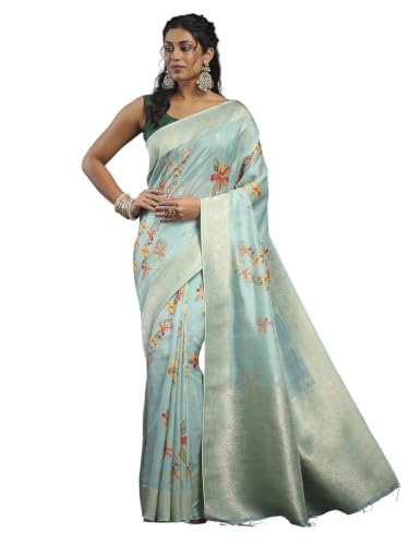 Meena Bazaar Women's Art Silk Saree | Elegant Designer Silk Saree | Soft Lightweight Traditional Ethnic Saree for Wedding, Festival, Party & Special Occasions