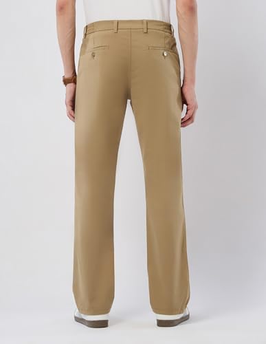 U.S.Polo Association Men's Mid Rise Denver Slim Fit Trousers (USTRO159R_Khaki_32)
