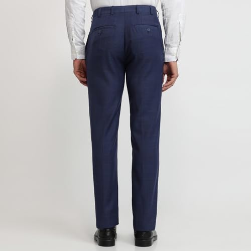 Raymond Contemporary Fit Dark Blue Trouser for Men