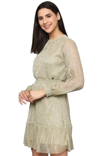 Allen Solly Women's Polyester Modern Mid-Thigh Length Dress (AHCDCRGFE78560_Olive