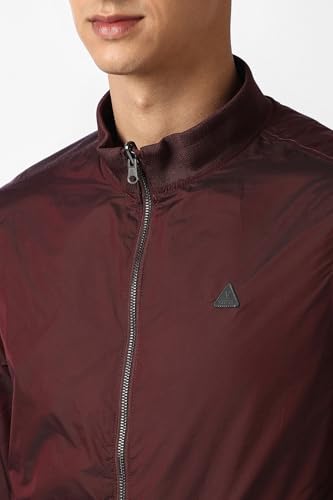Men Maroon Patterned Formal Jacket