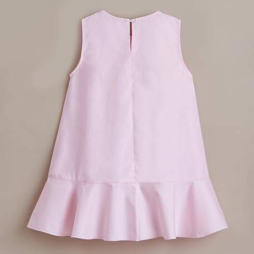 Hopscotch Girls Sleeveless Pink Pure Cotton Casual Dress (2.5-3 Years)