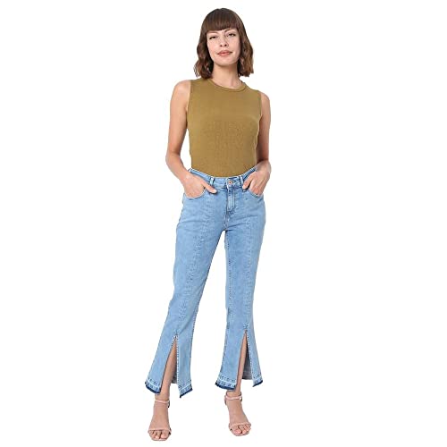 Vero Moda Women's Regular Jeans (10273703-Whispy Blue_Whispy 29)