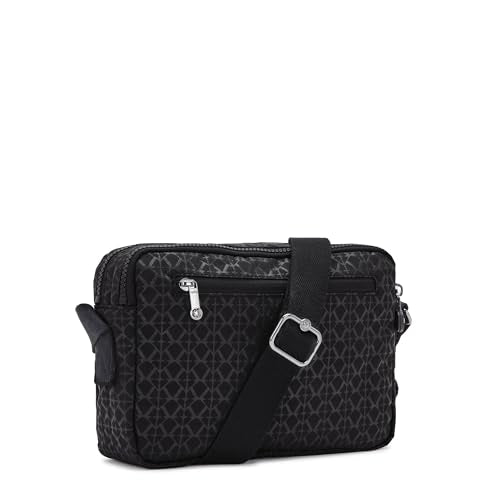 Kipling Women's Abanu Crossbody Bag, Lightweight, Adjustable Nylon Waist Pack with Multi-Compartment Zip Pockets, Signature Emb, 9.5''L x 6.8''H x 3.5''D