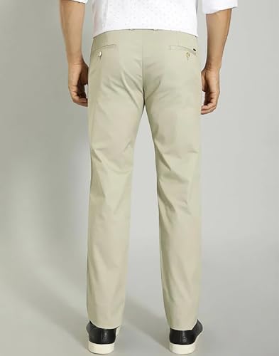 Indian Terrain Men Solid Green Trousers