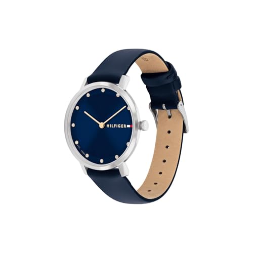Tommy Hilfiger Quartz Analog with Blue Dial Blue Leather Strap Watch for Women - TH1782764