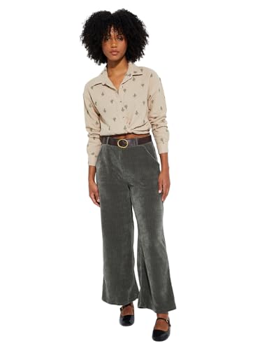 Max Alaya F x URB_N Women Embroidered Shirt (Beige_S)