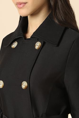 Women Black Solid Casual Jacket
