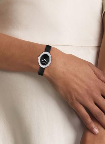 Calvin Klein Twisted Bezel Qtz Basic Mini Black Oval Dial Women's Watch- 25100145