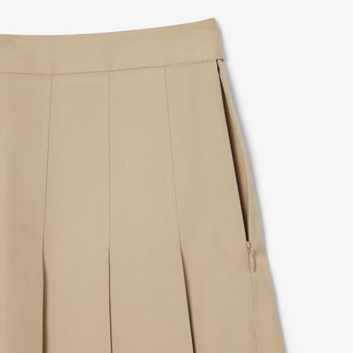 Short Stretch Cotton Pleated Skirt