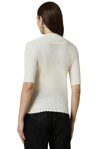 Allen Solly Women's Regular Fit Blouse (AHFTCRGFN32015_Cream