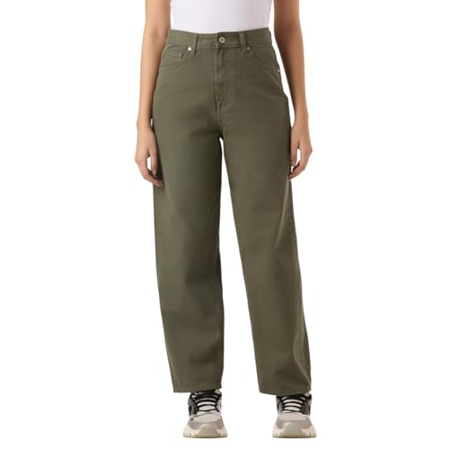Pepe Jeans Women's Tapered Jeans (PL2050979S648_Military Green